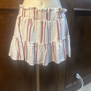 NWT SIZE M Vanilla Star High Waist Red and White Striped Shorts